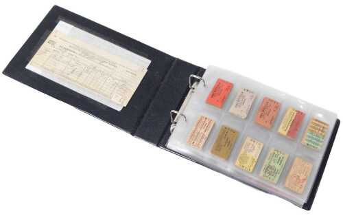 A collection of vintage railway tickets, including Irish Railways, Light Railways, and others,...