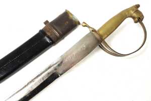 A 20thC Indian sabre, with a brass horse's head hilt, curved steel blade, with engraved... - 4