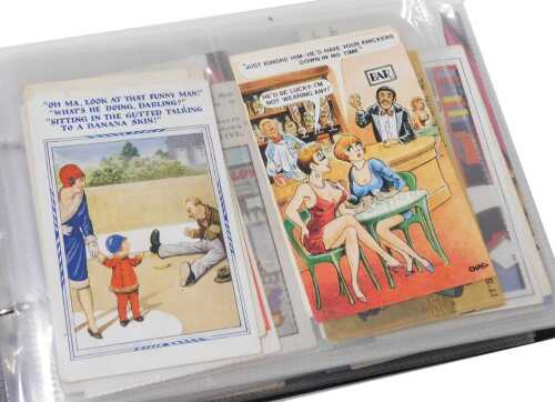 A quantity of early 20thC and later postcards, mainly humorous, with works by Chas, Jack Walker,...
