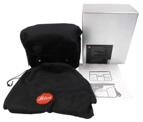 A Billingham Leica black M bag 14854, with original box and packaging.