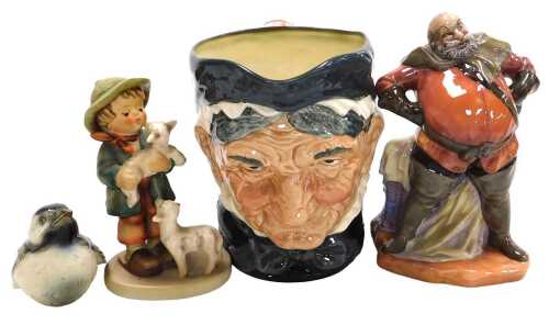 A Royal Doulton figure of Falstaff HN2054, 17cm high, and other pieces to include a Royal...