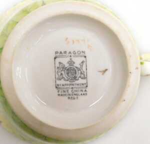 A Paragon and Crownford porcelain Primrose pattern part tea service, comprising Crownford teapot,... - 6