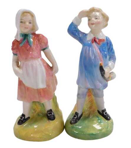 Two Royal Doulton figures of Little Boy Blue and Jill, numbers HN2062 and HN2061 respectively,...