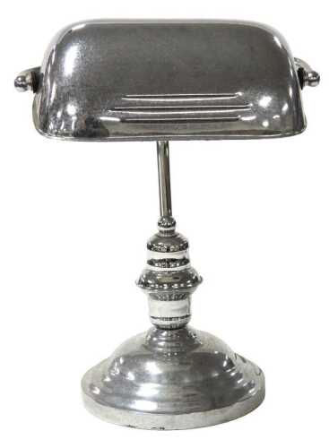 A modern chrome desk lamp, 35cm high.