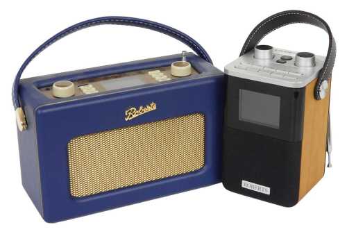 A Roberts iStream 3 smart radio, in blue trim, 15cm high, together with a Roberts Blutune T2...