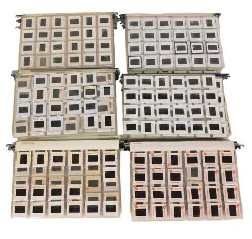 A quantity of photographic slides taken by Peter Wilson M.A. A.R.P.S, each depicting historic...