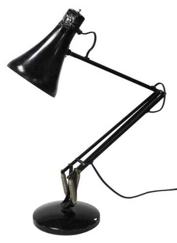 An Anglepoise type lamp, in black, approx 82cm high. WARNING! This lot contains untested or...