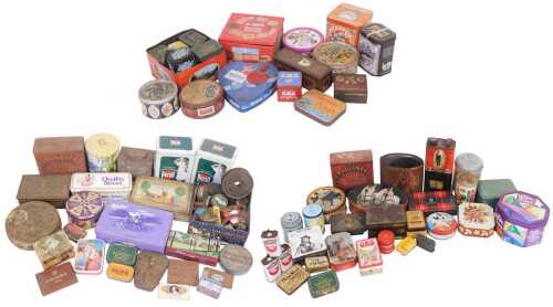 Bygone tins, to include Quality Street, Players Whisky Flake, Cadbury's Roses, Crawford Tartan...