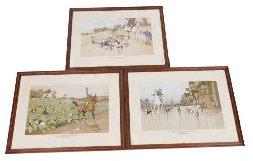 After Cecil Aldin. The Harefield Harriers Who-Whoop!, Yip! Tally Ho!, The End of the Day, prints,...