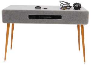 A Ruark R7MK3 high fidelity radiogram, on a table base, with leads, remote and slipcase, 60cm...