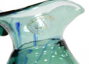 A Mdina glass scent bottle, with stopper, possibly matched, with overlaid amethyst glass... - 3