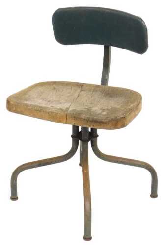 A 1930s industrial machinist's chair. VAT is payable on hammer price of this lot.