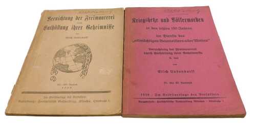 Ludendorff (Erich). Vernichtung der Freimaurerei durch Enth&uuml;llung ihrer Geheimnisse, published...