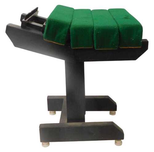 An ebonised watchmaker's work station, 66cm wide.