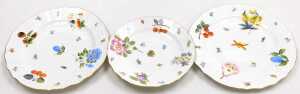 A 20thC Herend porcelain part dinner service, painted with fruit, nuts and floral sprigs, within... - 2