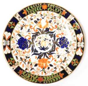 A group of 19thC Crown Derby Imari porcelain, including two plates decorated with flowers and... - 3