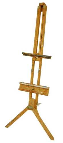 A beech adjustable artist's easel, stamped Daler Rowney, 188cm high. VAT is payable on hammer...