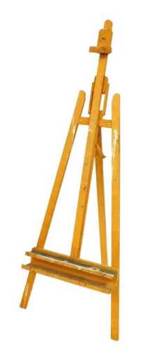 A beech adjustable artist's easel, 172cm high. VAT is payable on hammer price of this lot.