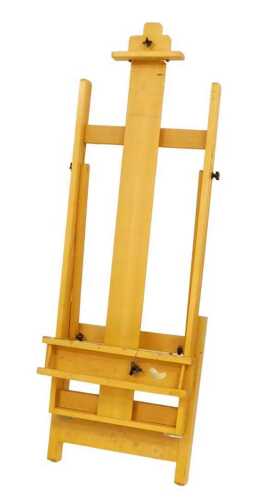 A beech adjustable artist's easel, 164cm high. VAT is payable on hammer price of this lot.