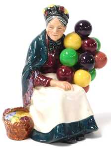 A group of ceramics, including a Royal Doulton figure of the Old Balloon Seller HN1315, Wedgwood... - 5