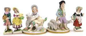 A group of English and Continental ceramic figures, including a German porcelain figure of a man... - 2