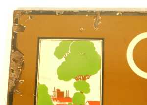 An early 20thC enamel Cadbury's Chocolates sign, made at Bournville, with two pictures of the... - 6