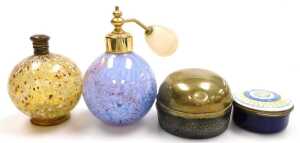 A group of early 20thC scent bottles, French cut glass and plated atomiser, a French scent... - 3