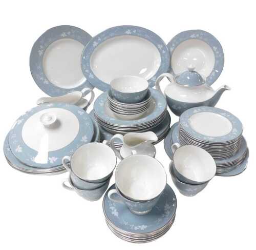 A Royal Doulton porcelain Reflection pattern part dinner and tea service, comprising three...