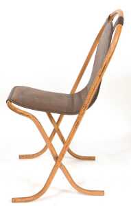 A set of fifteen mid century industrial Stak-A-Bye chairs, by Sebel, with brown leatherette seats. - 3