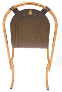 A set of fifteen mid century industrial Stak-A-Bye chairs, by Sebel, with brown leatherette seats. - 4