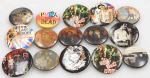 A collection of 1980s pop group badges, including The Police, Heaven 17, ACDC, Wham, Bow Wow Wow,... - 3