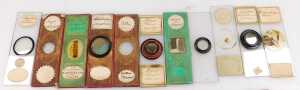 A box of late 19thC microscope slides, with botanical and other specimens. - 2
