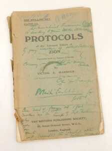 Nilus. Protocols of The Learned Elders of Zion, translated from the Russian by Victor E Marsden,... - 5