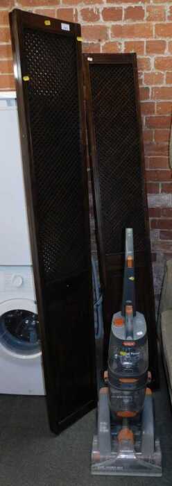 A Vax Dual Power carpet cleaner, and a pair of hardwood bi-fold wardrobe doors.