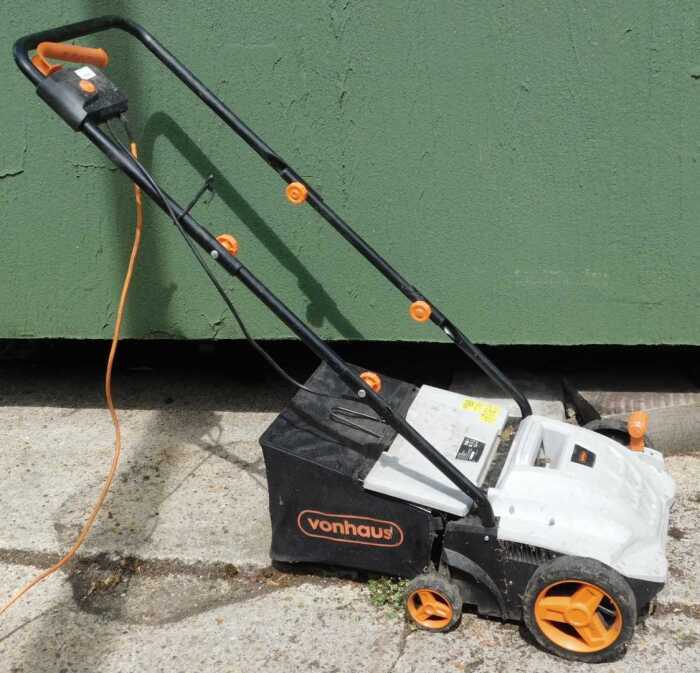 A Vonhaus electric garden scarifier.