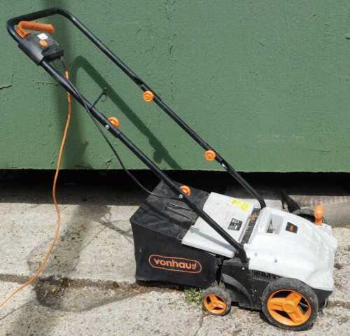 A Vonhaus electric garden scarifier.