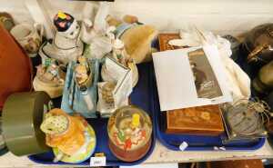 Miscellaneous household items, to include musical boxes, globes, etc., inlaid musical boxes,...