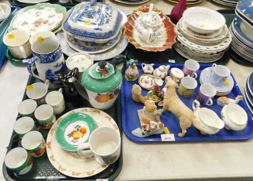 Ceramics, to include Beswick Beatrix Potter's The Old Woman Who Lived in a Shoe figurine,...