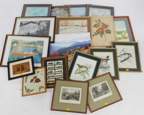 Pictures and prints, mainly landscapes. (under 1 table)