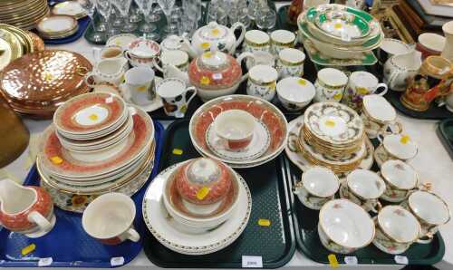 Ceramics, to include a Queen's part tea service including teacups, sugar, milk, saucers, side...