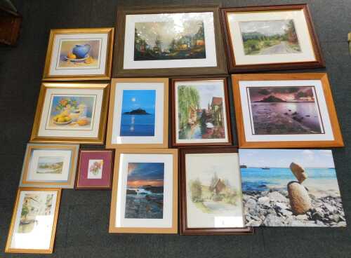 Pictures and prints, to include still lives, landscapes, etc. (contents under 1 table)