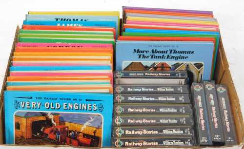 Thomas the Tank Engine books, and a quantity of Railway Stories cassette tapes. (1 box)