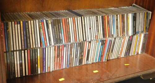 A large collection of CDs, genres include jazz and easy listening. (1 shelf)