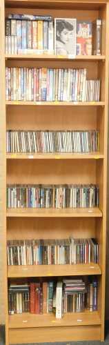 Audio and visual, to include VHS cassettes, DVDs and CDs, The Michael Caine Collection, Phantom...