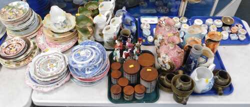Decorative china and effects, to include collectors plates, kitchen jars and covers, various...