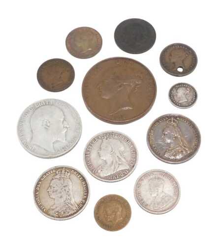 Various coins, Victorian and later low denomination, to include 1841 penny, small quantity of...