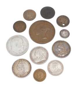 Various coins, Victorian and later low denomination, to include 1841 penny, small quantity of...