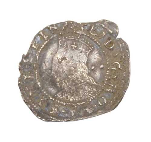 Coins. An Elizabeth I two pence.