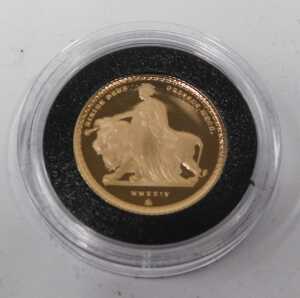 An East India Company London 2024 William Wyon Una and The Lion sovereign five gold proof coin... - 5