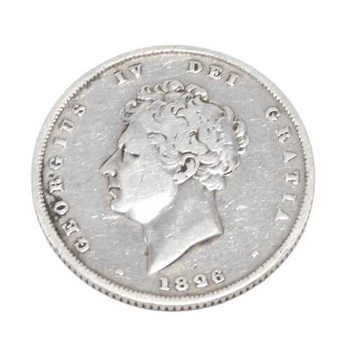 Coins. A George IV silver shilling 1826.